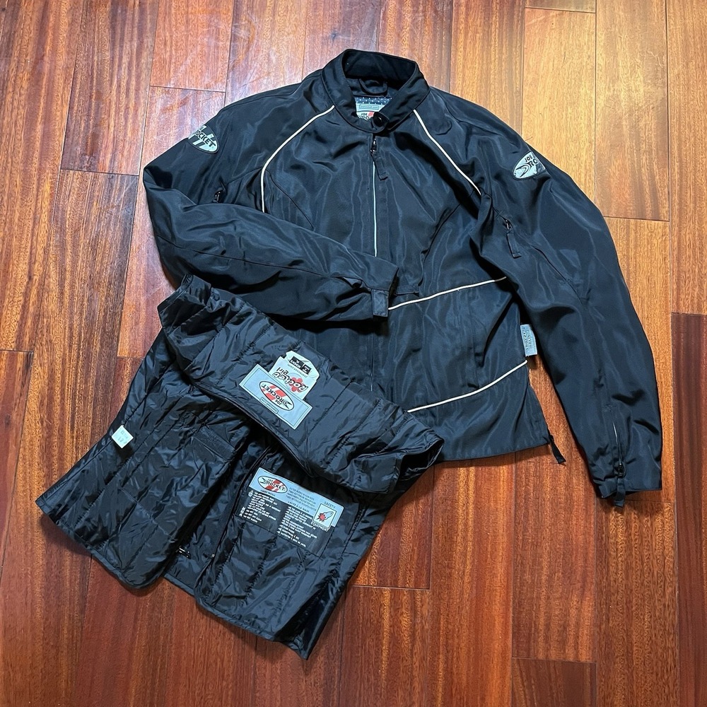 Joe Rocket Womens XL Black Motorcycle Jacket Moto Padded / Armored With LINER